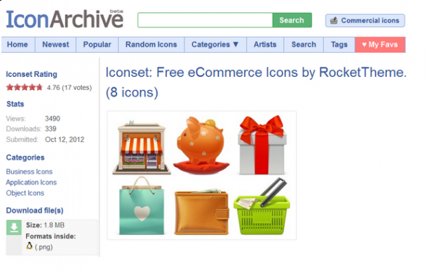 «IconArchive» – бесплатные иконки для вашего проекта