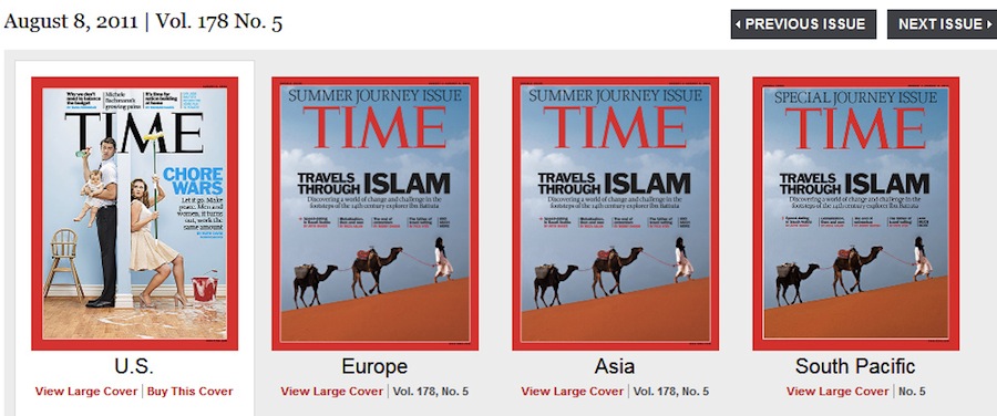 Обложка журнала TIME в США и в других странах, почему она разная?