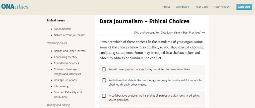 «Построй свой этический кодекс»: новая платформа для журналистов