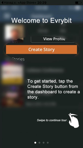 Evrybit - мобильное приложение для создания мультимедийных историй
