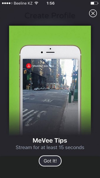 MeVee: мобильное приложение для создания прямой трансляции