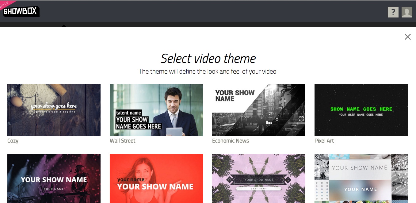 Showbox - онлайн-инструмент для создания коротких видеопрезентаций