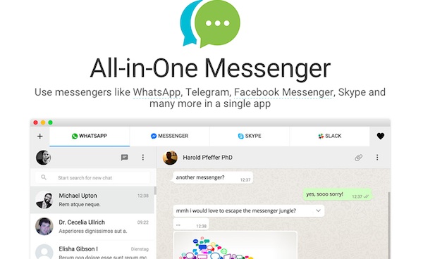 All-in-One Messenger: WhatsApp, Skype, Facebook Messenger в одном приложении