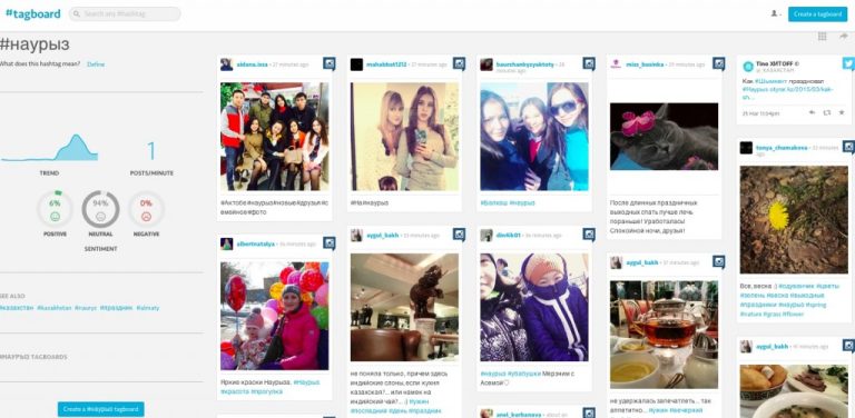 Tagboard – хештег бойынша онлайн-мониторинг
