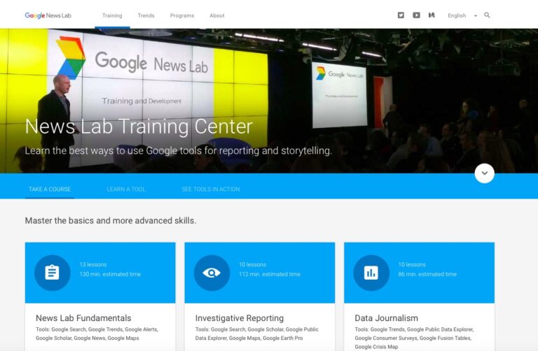 Google представил усовершенстованный учебный центр для журналистов
