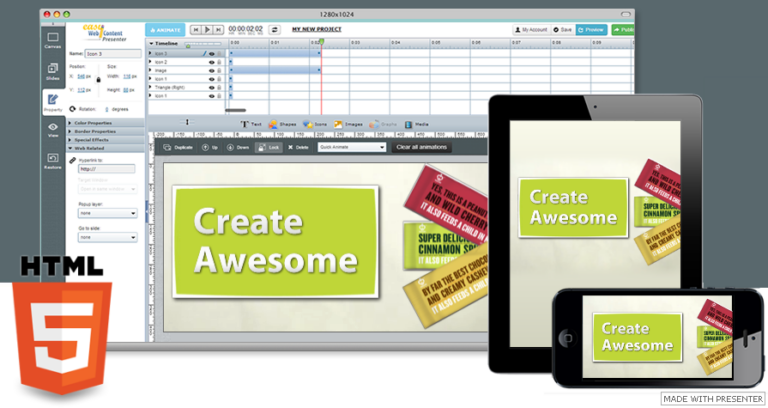 «Easy Content Presenter» – создание презентаций, банеров и инфографики
